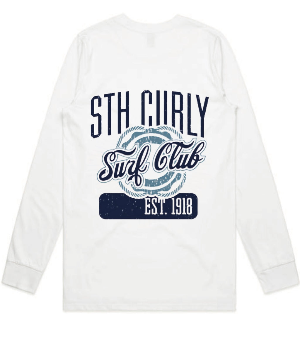 South Curl Curl White Long Sleeve Tee